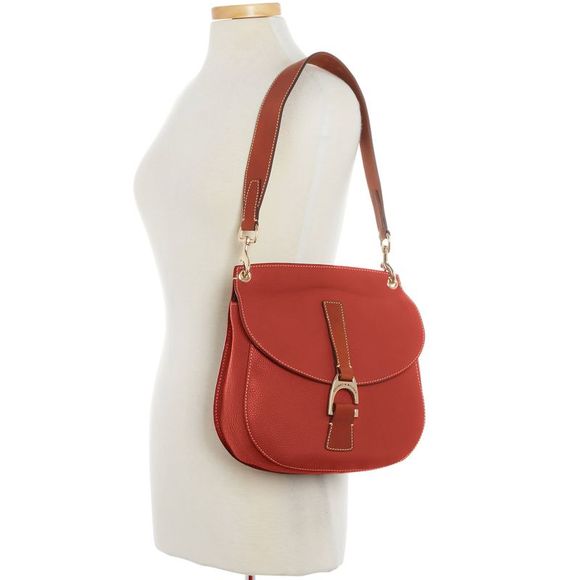 Dooney & Bourke Pebble Grain North South Reese Bag - Red - Picture 4 of 4